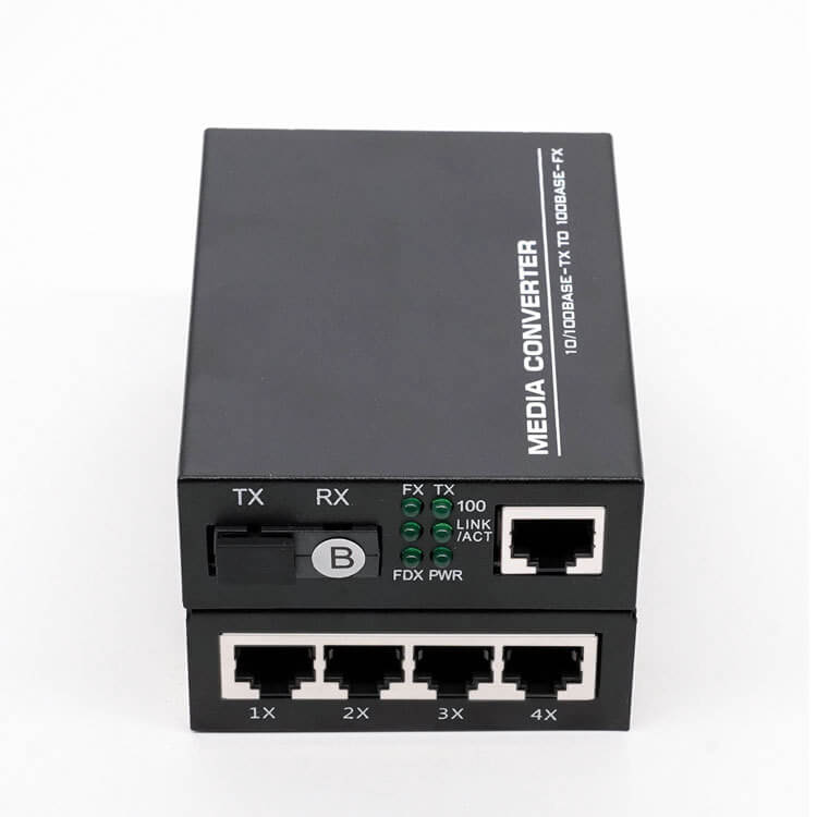 10/100M 1 Fiber + 4 ports UTP Fiber Switch